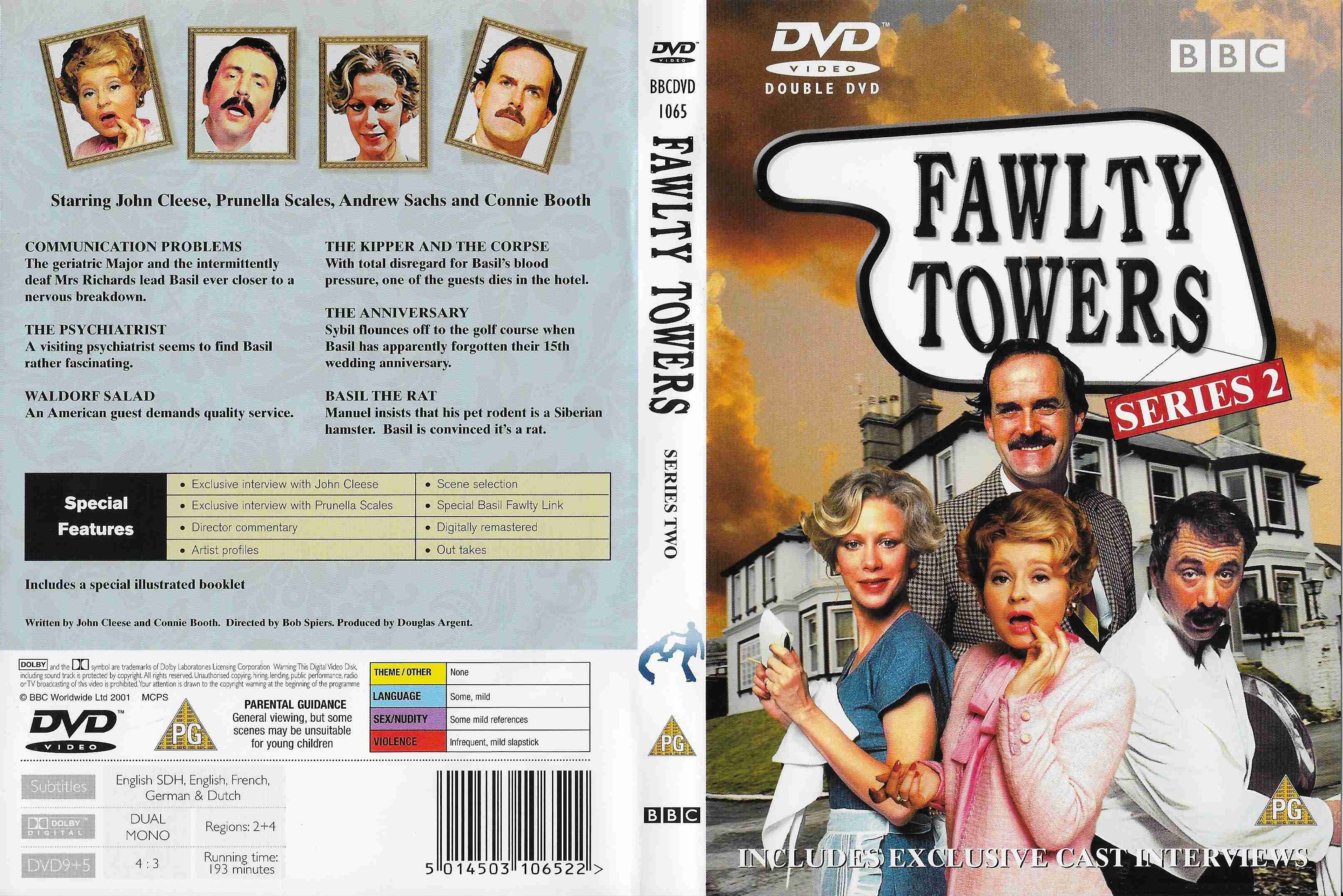 Picture of BBCDVD 1065 Fawlty Towers - Series 2 by artist John Cleese / Connie Booth from the BBC records and Tapes library